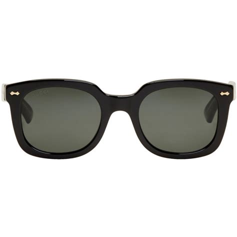 gucci black opulent luxury square sunglasses|black gucci sunglasses brand new.